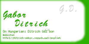 gabor ditrich business card